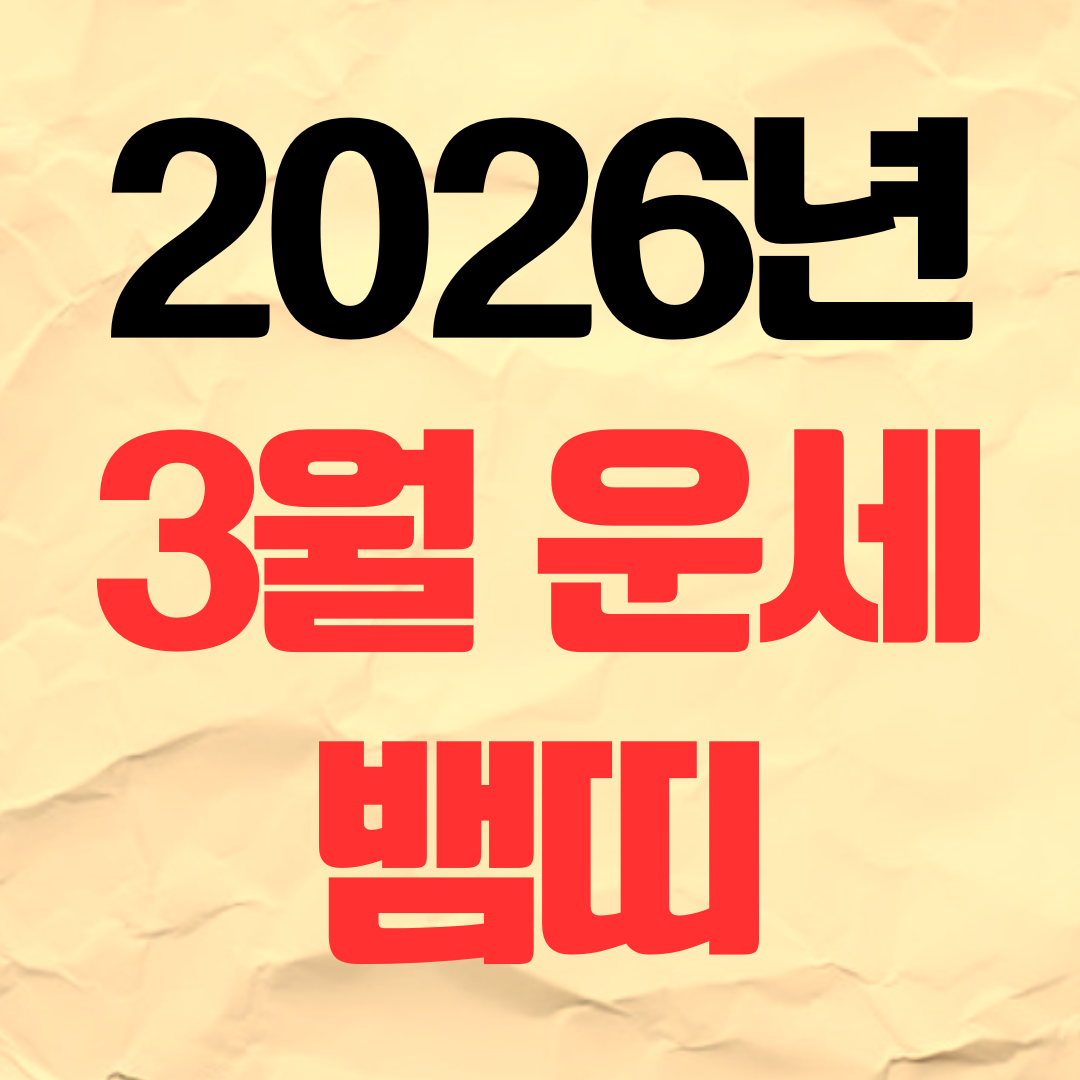 2026년 3월 뱀띠운세 재물운 연애운 건강운 직장운