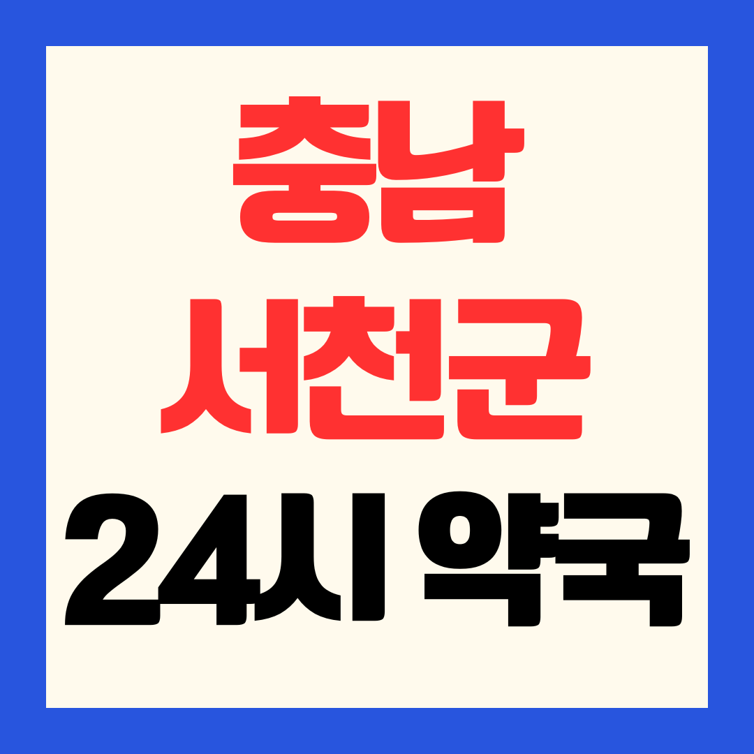 충남 서천군 24시 영업중 약국 찾기