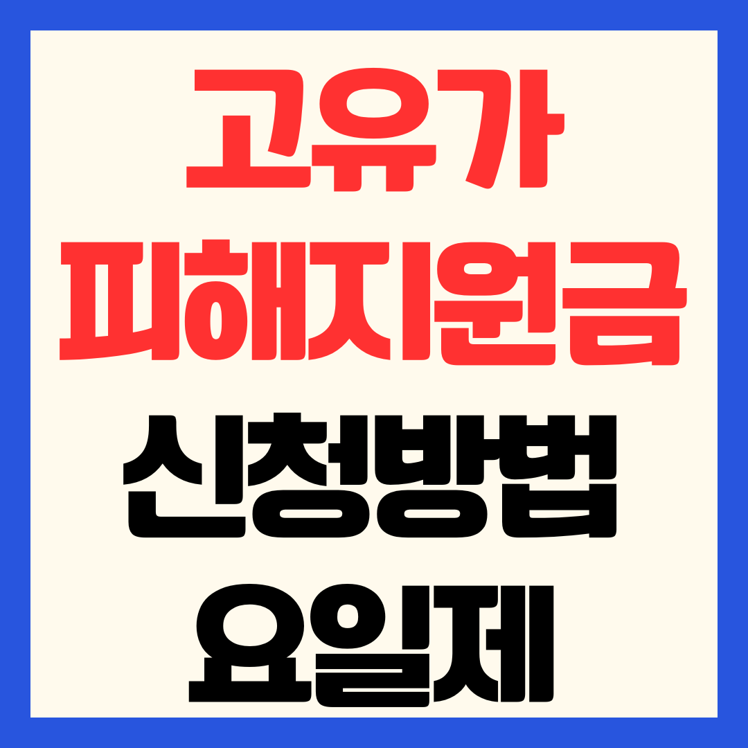 2026 고유가 피해지원금 신청방법과 신청기간 요일제 총정리
