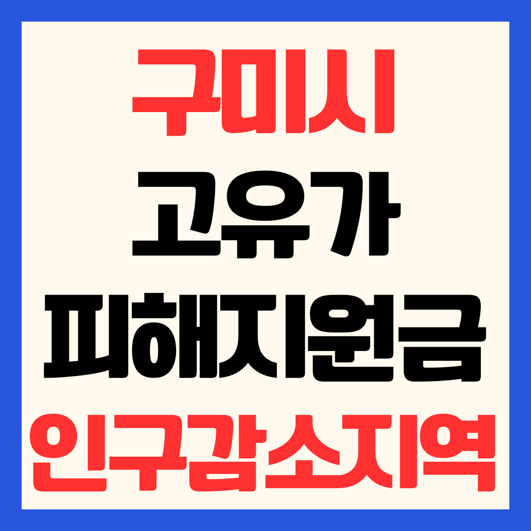 구미 고유가 피해지원금 신청 방법 금액 지급 일정 대상 사용처