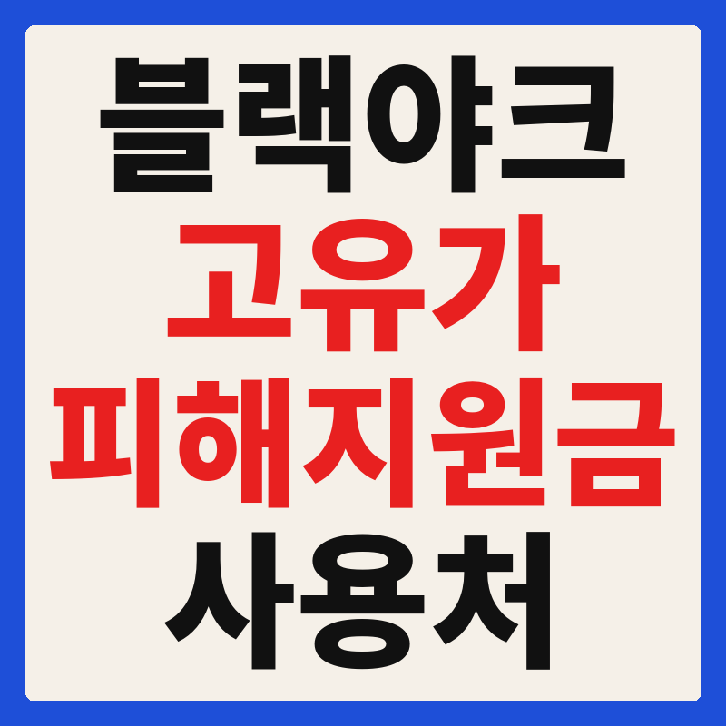 블랙야크 고유가 피해지원금 사용 가능 매장 확인 방법 사용처 가맹점 조회