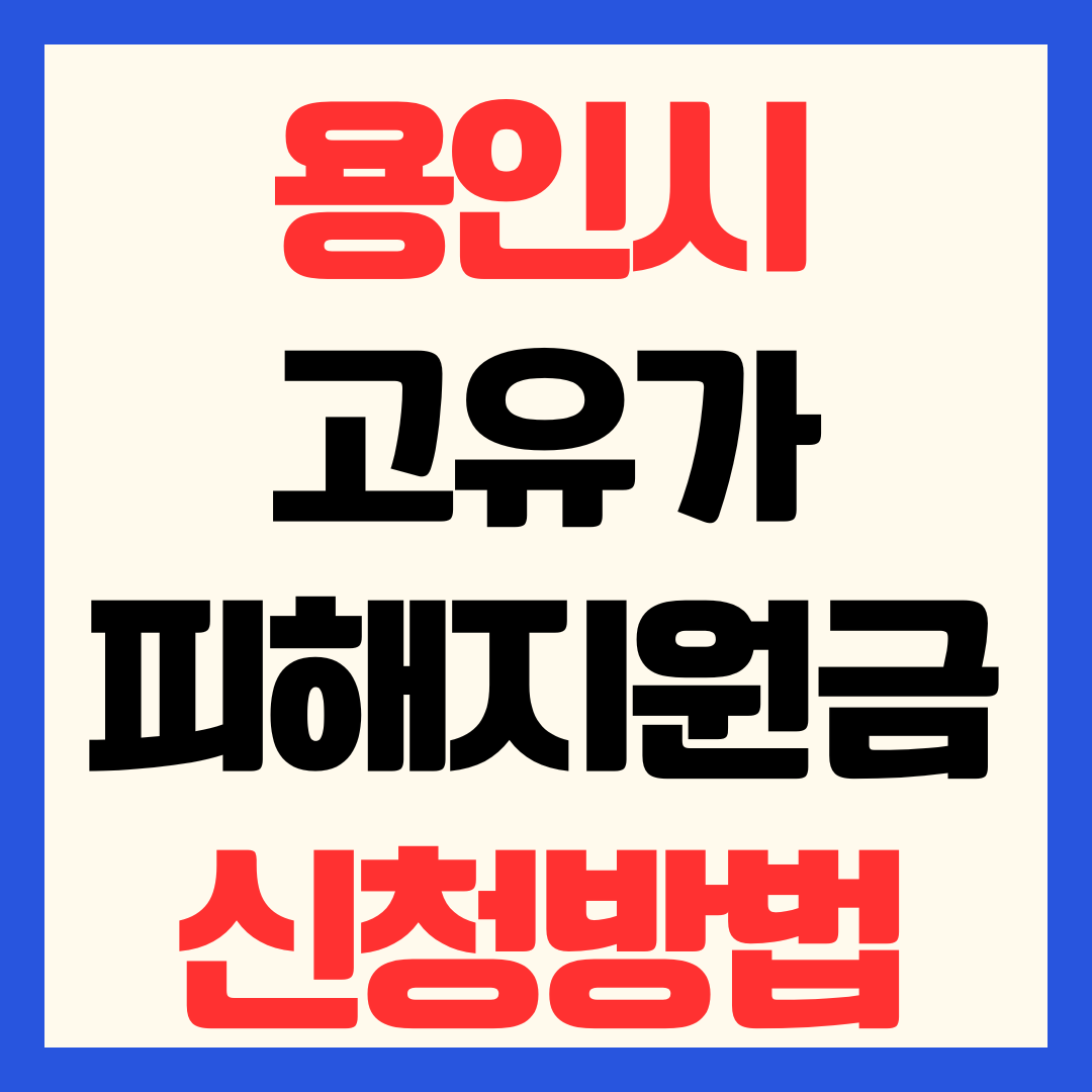 용인시 고유가 피해지원금 신청 방법 일정 대상 지급 금액 사용처 총정리
