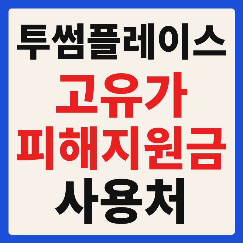 투썸플레이스 고유가 피해지원금 사용 가능 매장 확인 방법 사용처 가맹점 조회