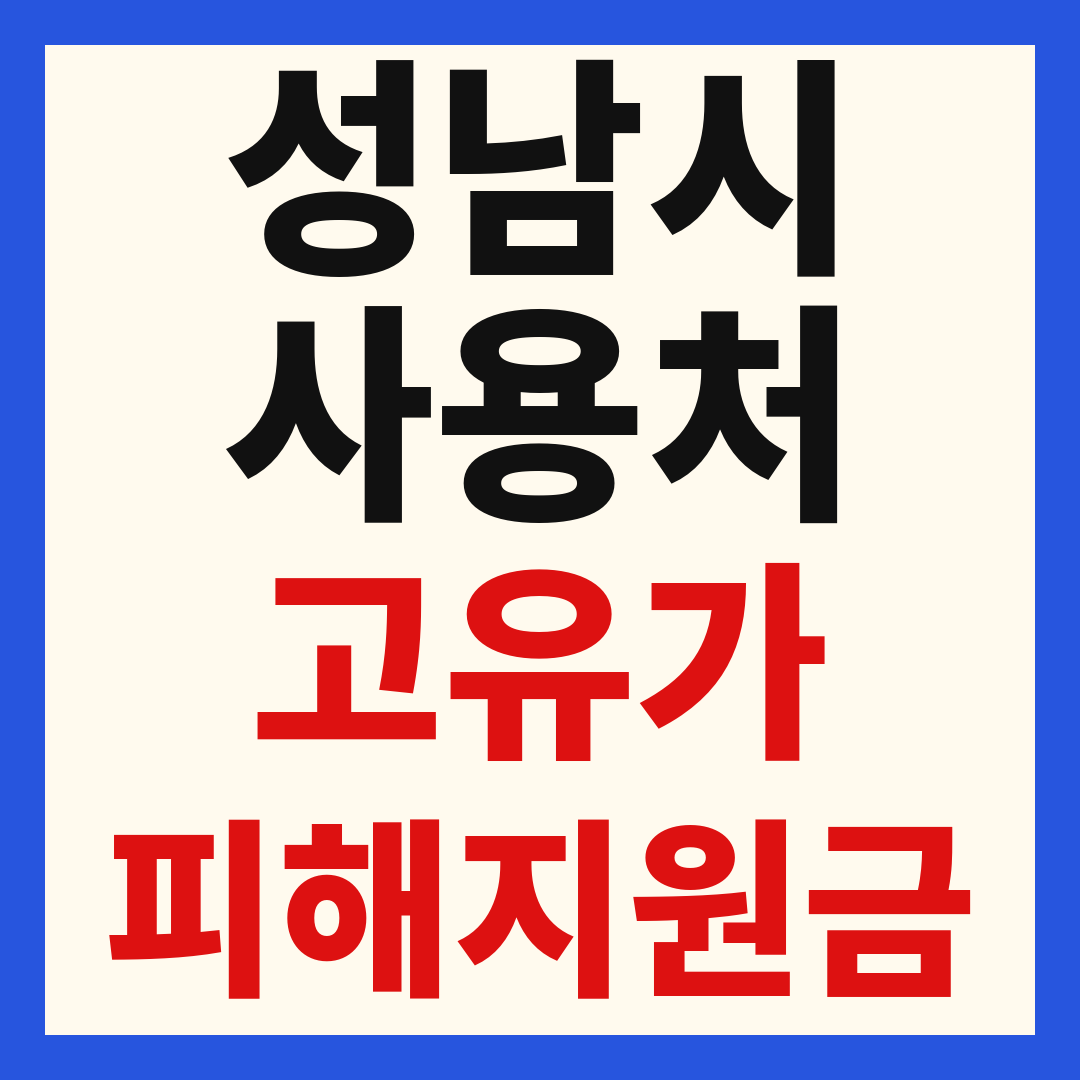 성남시 분당 고유가 피해 민생지원금 주유소 하나로마트 신발 옷가게 병원 약국 사용처