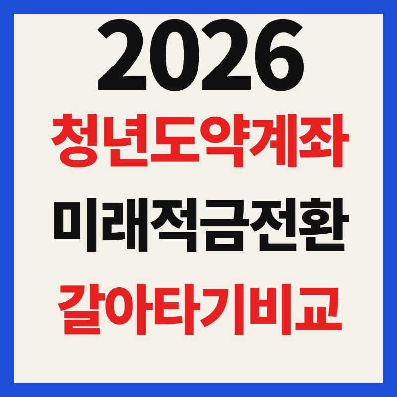 청년도약계좌 청년미래적금 갈아타기 전환 방법 및 혜택 비교 분석